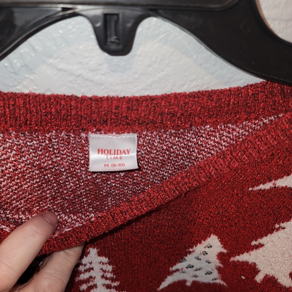 Red Christmas sweater White Christmas Trees - Picture 3 of 3
